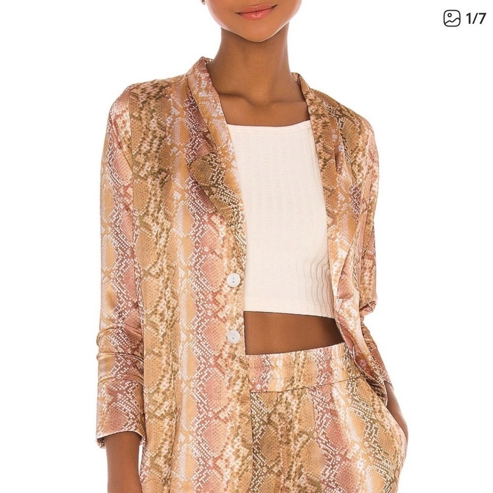 NWT BEACH RIOT Tracy Blazer Snakeskin Print Size Medium